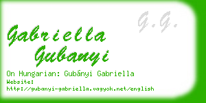 gabriella gubanyi business card